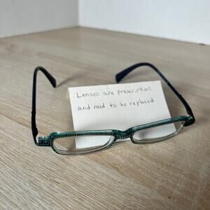 Jean Lafont Paris Aurore 419 Youth Eyeglasses Green Blue Frames 47-14-130